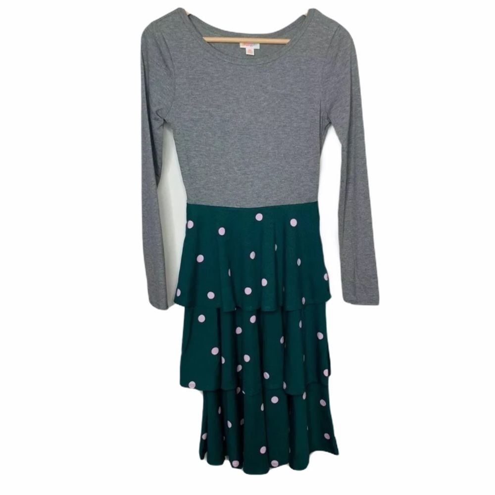 New Lularoe Womens Georgia Dress XS Tiered Ruffle